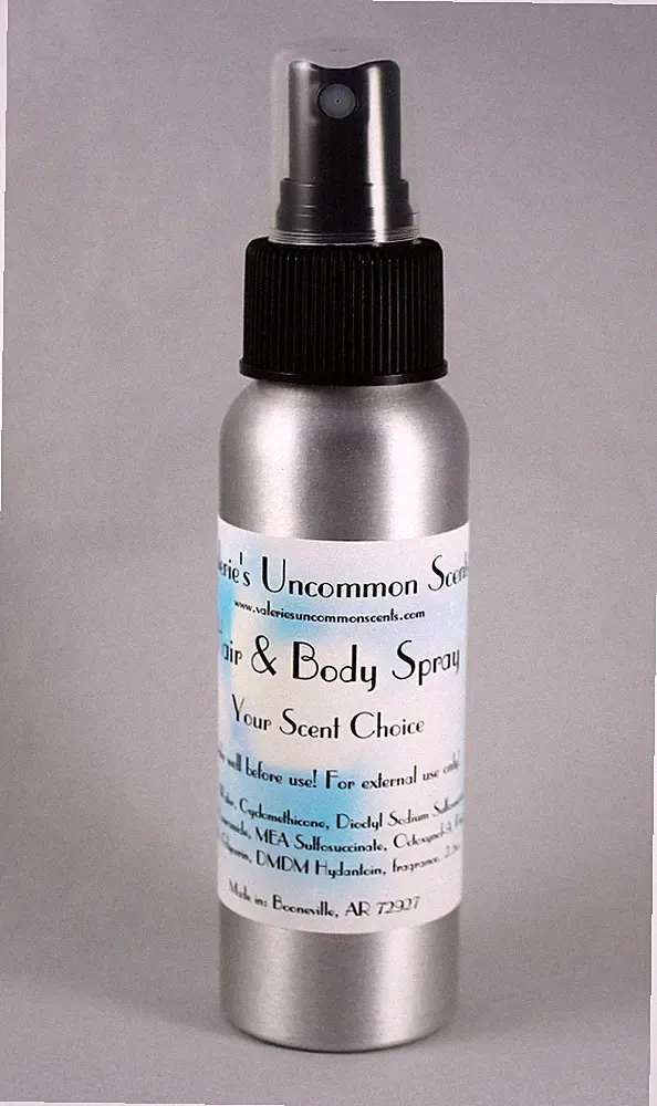 Bergamot Mint scented HAIR & BODY PERFUME FRAGRANCE SPRAY MIST 2.5oz
