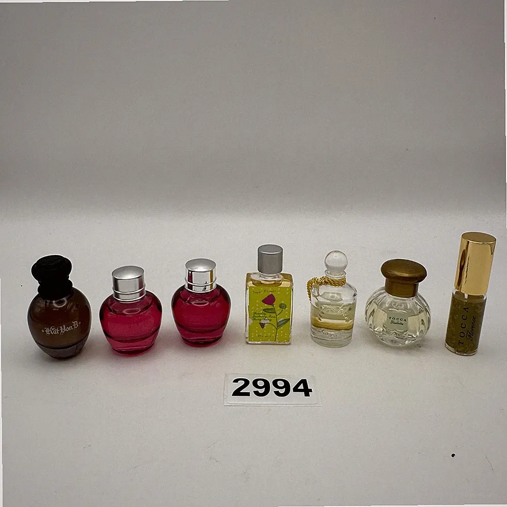 LOT OF 7 - DESIGNER PERFUME MINI BOTTLES TOCCA KVD BRITNEY SPEARS