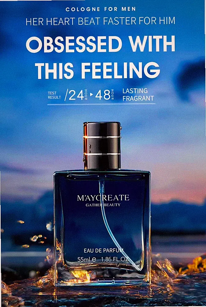 Men’s Cologne - M’AYCREATE - Woody Floral Vanilla Fragrance 1.86 FL OZ (New)