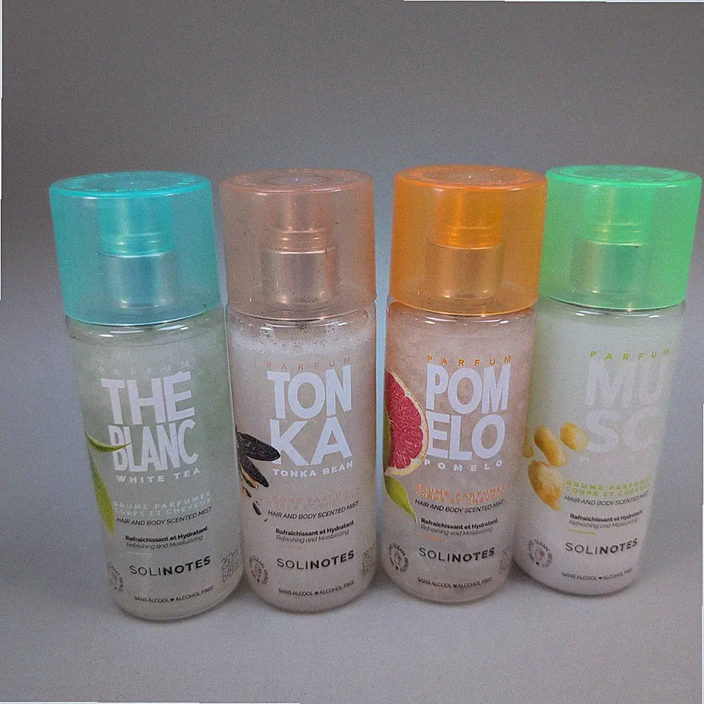 Solinotes Tonka Perfume Body Mist 200ml Spray Lot 4pc Citrus Musk Pomelo New