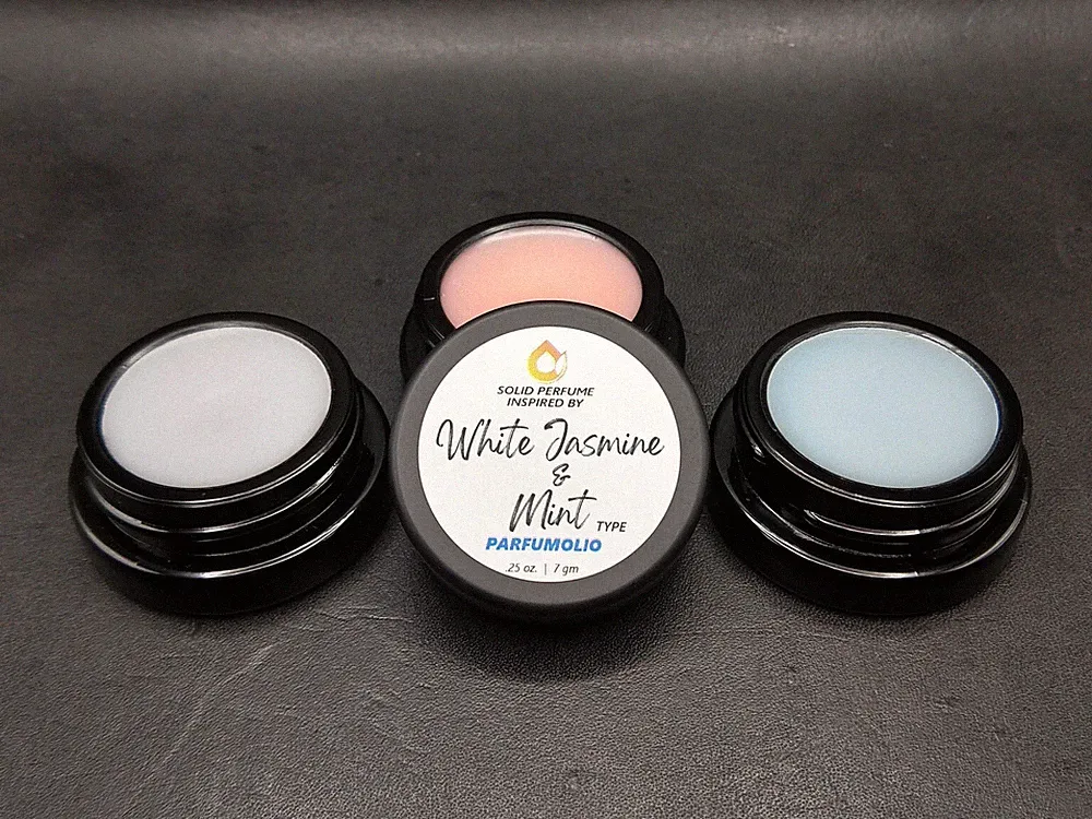 WHITE JASMINE & MINT type Solid Perfume Impression - Body Oils - 7gm - Unisex